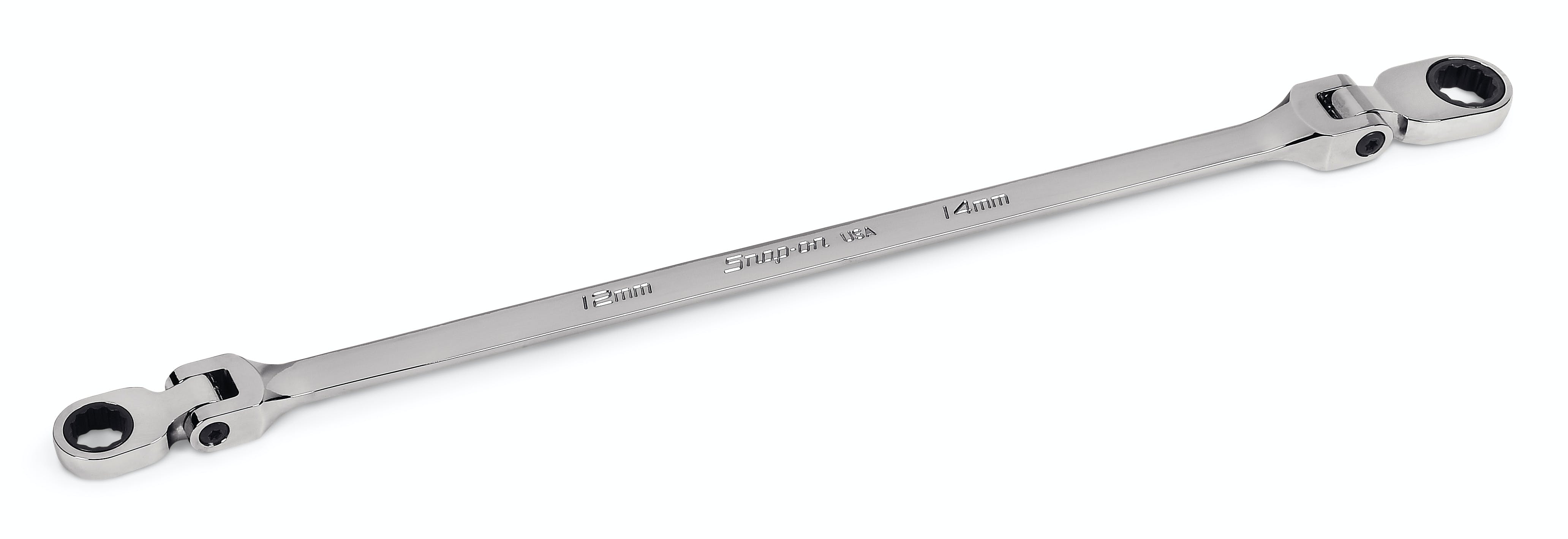 12 and 14 mm 12-Point Metric Flank Drive® Double Flex Ratcheting Box Wrench | XFRM1214 12 and 14 mm 12-Point Metric Flank Drive® Double Flex Ratcheting Box Wrench | XFRM1214